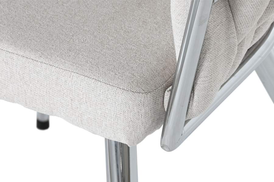 Silla Poliester Metal 48X41_5X76 Trenzada Beige