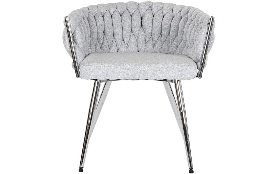 Silla Poliester Metal 48X41_5X76 Trenzada Gris
