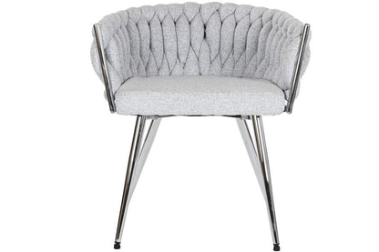 Silla Poliester Metal 48X41_5X76 Trenzada Gris