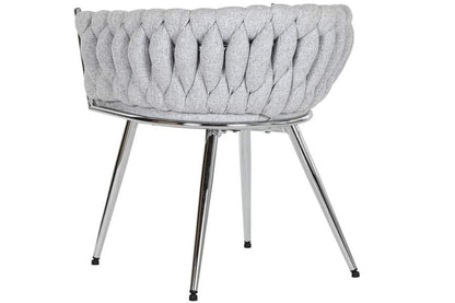 Silla Poliester Metal 48X41_5X76 Trenzada Gris