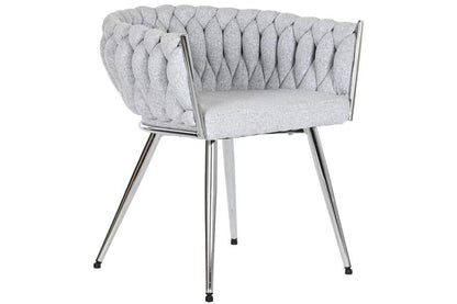 Silla Poliester Metal 48X41_5X76 Trenzada Gris