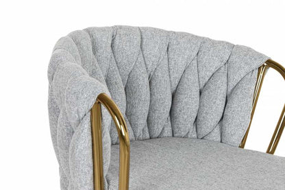 Taburete Poliester Metal 53X55X100 83 Trenzado