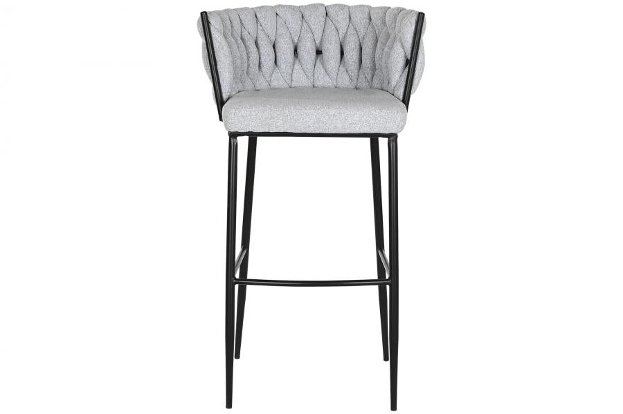 Taburete Poliester Metal 47X44X104 Trenzado Gris