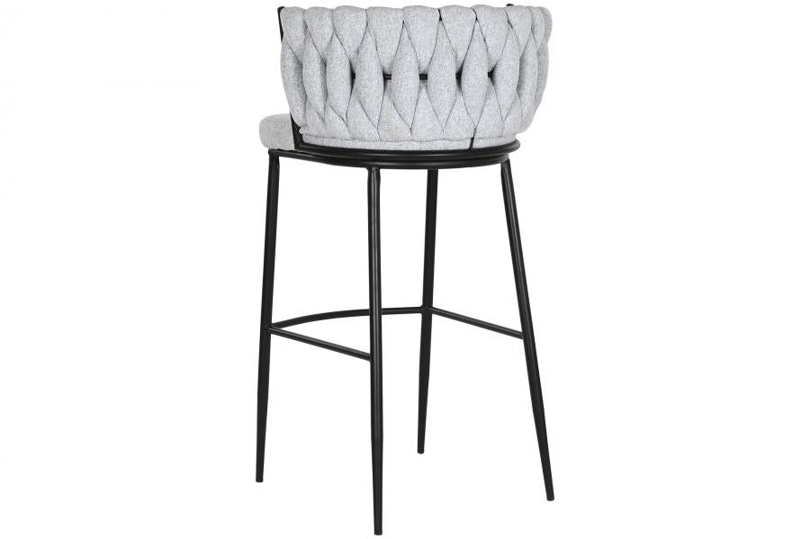 Taburete Poliester Metal 47X44X104 Trenzado Gris