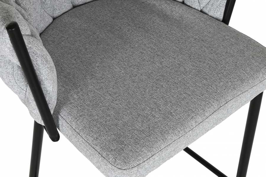 Taburete Poliester Metal 47X44X104 Trenzado Gris