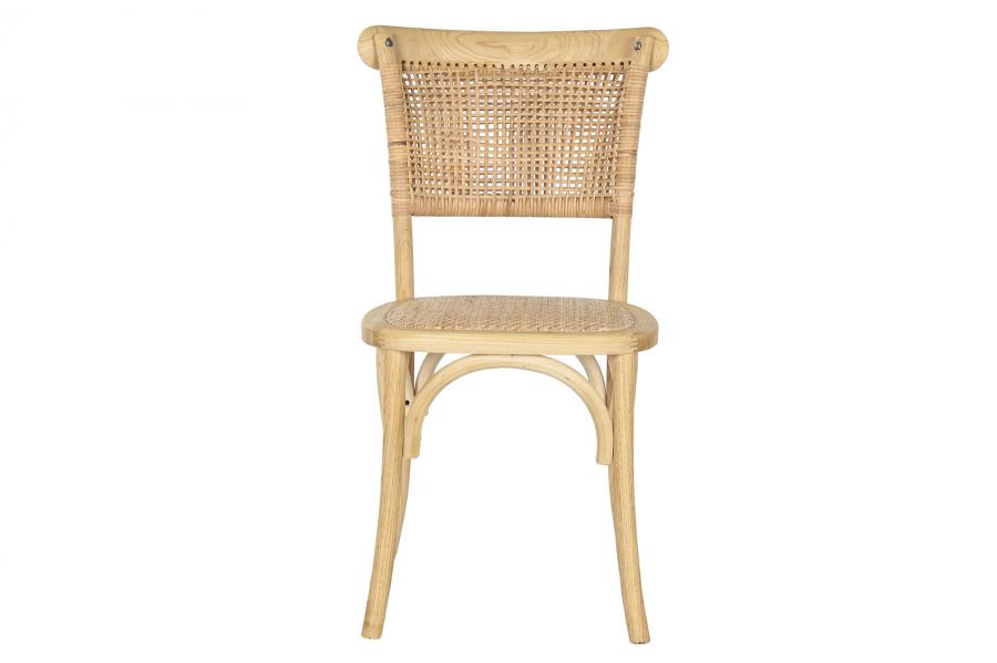 Silla Olmo Ratan 45X48X87 Apilable Marron Claro