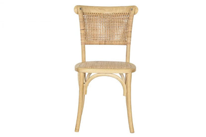 Silla Olmo Ratan 45X48X87 Apilable Marron Claro