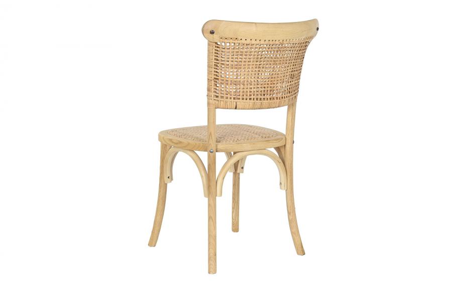 Silla Olmo Ratan 45X48X87 Apilable Marron Claro