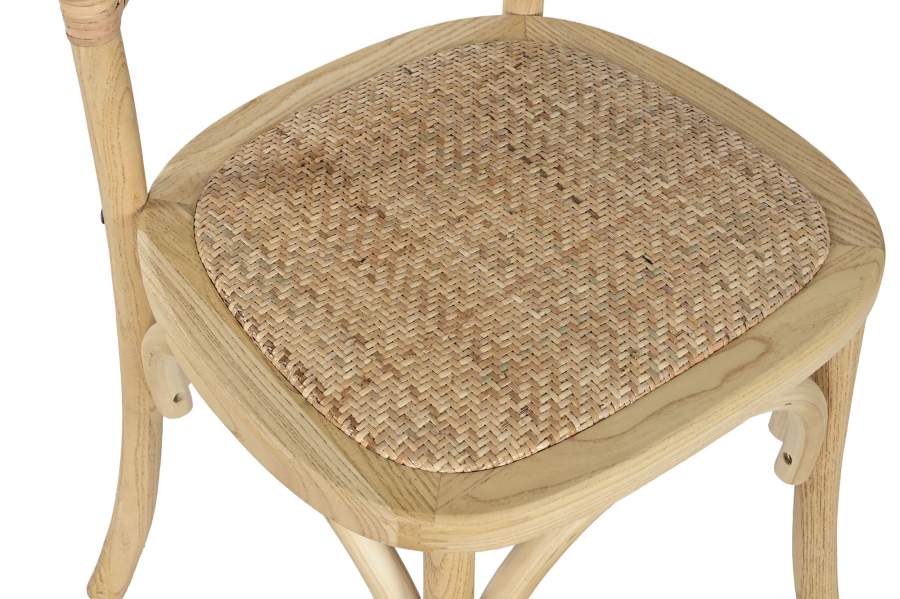 Silla Olmo Ratan 45X48X87 Apilable Marron Claro