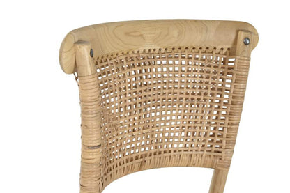Silla Olmo Ratan 45X48X87 Apilable Marron Claro