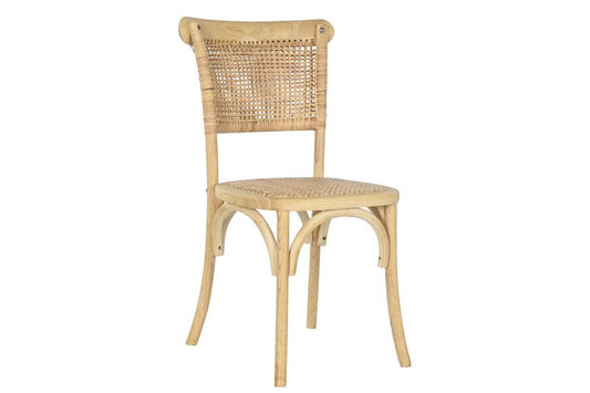 Silla Olmo Ratan 45X48X87 Apilable Marron Claro
