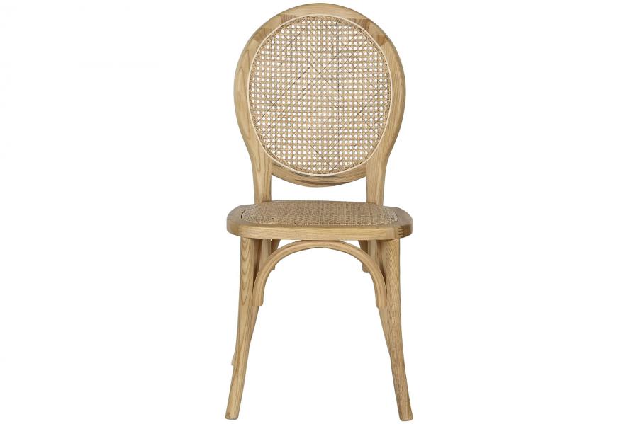 Silla Olmo Ratan 45X42X94 Apilable Marron Claro