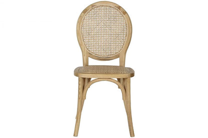 Silla Olmo Ratan 45X42X94 Apilable Marron Claro