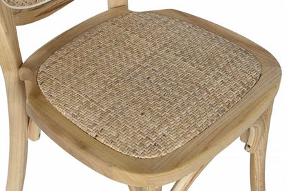 Silla Olmo Ratan 45X42X94 Apilable Marron Claro