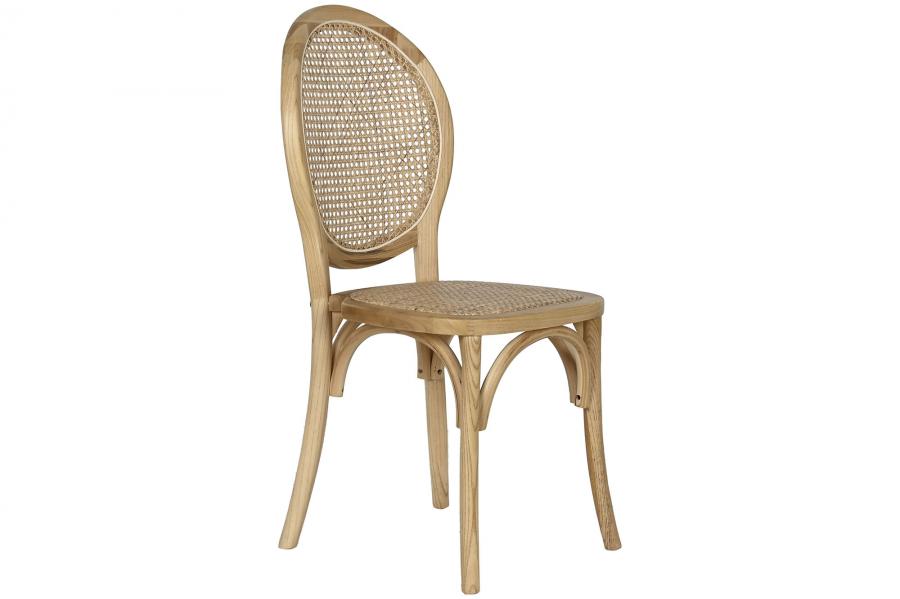 Silla Olmo Ratan 45X42X94 Apilable Marron Claro