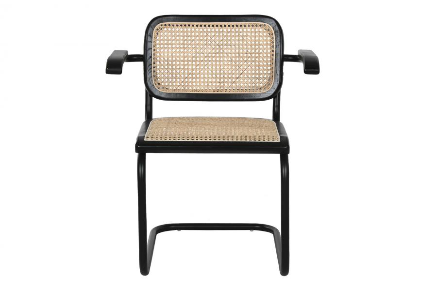 Silla Olmo Ratan 46X46X82 Negro