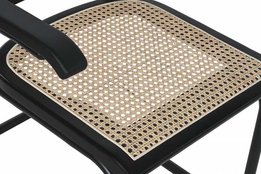 Silla Olmo Ratan 46X46X82 Negro