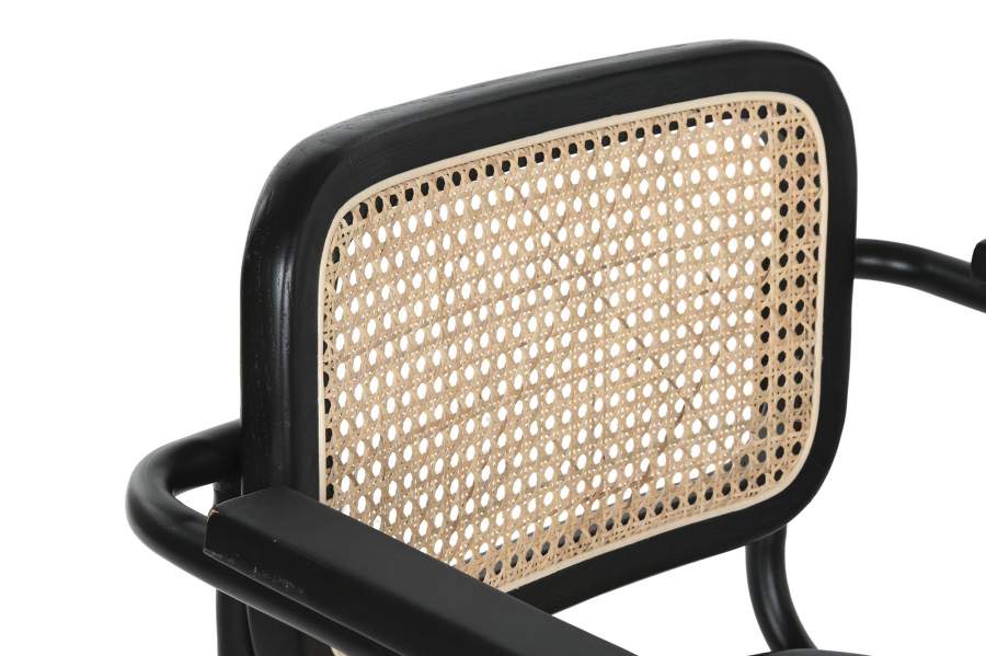 Silla Olmo Ratan 46X46X82 Negro