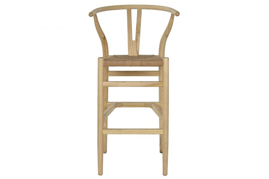 Taburete Olmo Fibra 43X42X106 Apilable Natural