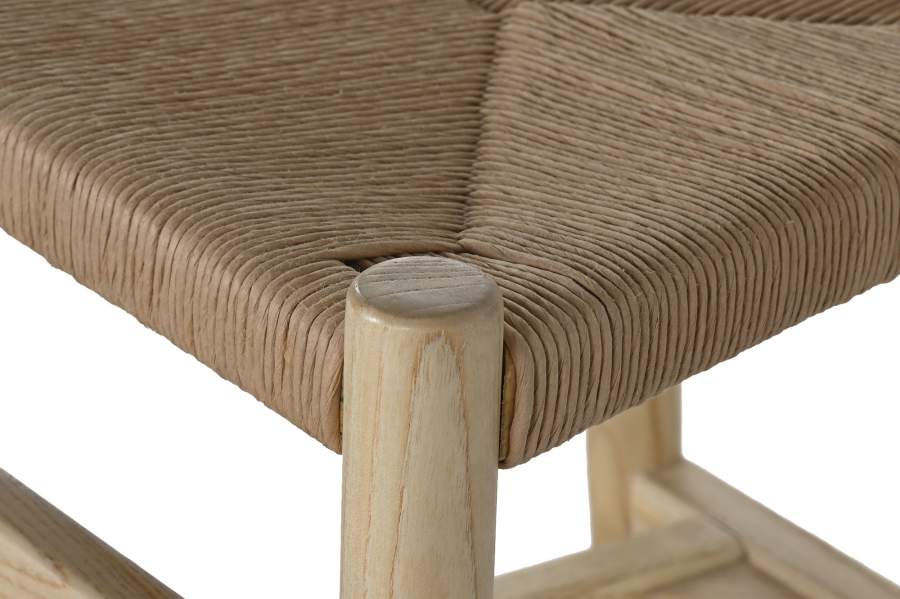 Taburete Olmo Fibra 43X42X106 Apilable Natural