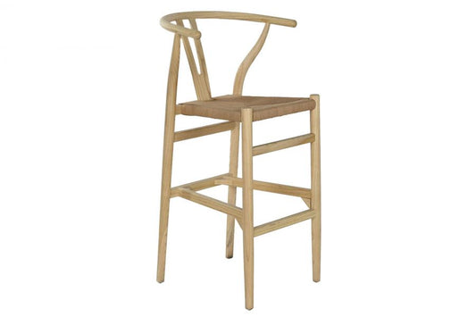 Taburete Olmo Fibra 43X42X106 Apilable Natural