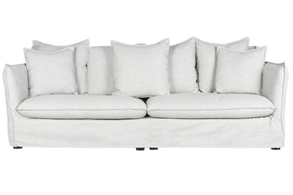 Sofa Lino 260X110X86 Con 7 Cojines Beige