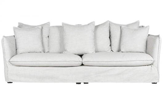 Sofa Lino 260X110X86 Con 7 Cojines Beige