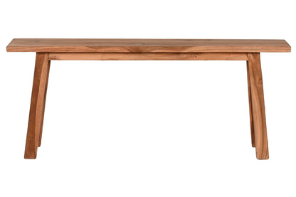 Banco Teca Maciza 120X20X50 Natural Natural
