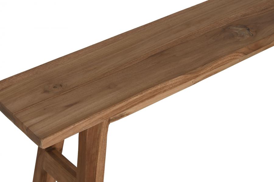 Banco Teca Maciza 120X20X50 Natural Natural