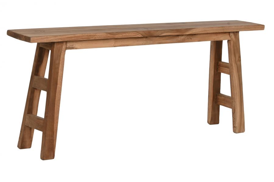 Banco Teca Maciza 120X20X50 Natural Natural