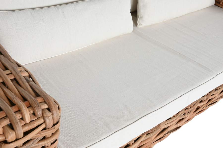 Sofa Set 4 Ratan 220X98X64 Incluye Cojines Natural