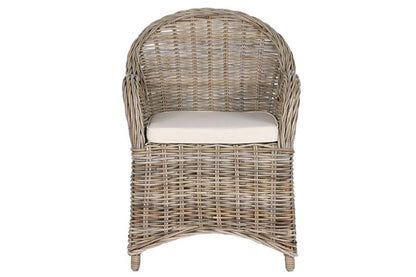 Sillon Ratan 62X70X88 Con Cojin Gris Claro