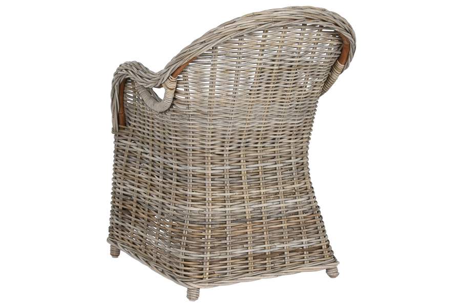 Sillon Ratan 62X70X88 Con Cojin Gris Claro