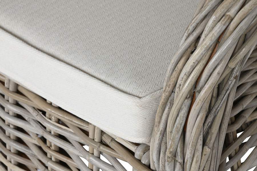 Sillon Ratan 62X70X88 Con Cojin Gris Claro