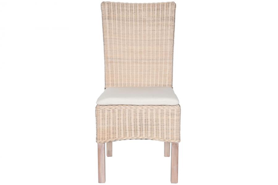 Silla Mimbre Mango 50X55X100 Con Cojin Blanco