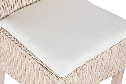Silla Mimbre Mango 50X55X100 Con Cojin Blanco