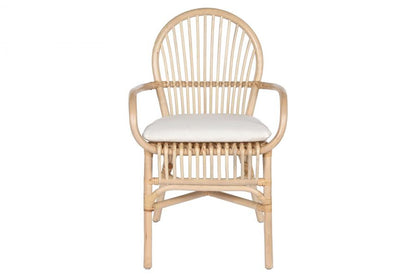 Silla Ratan 57X60X90 Con Cojin Natural Natural