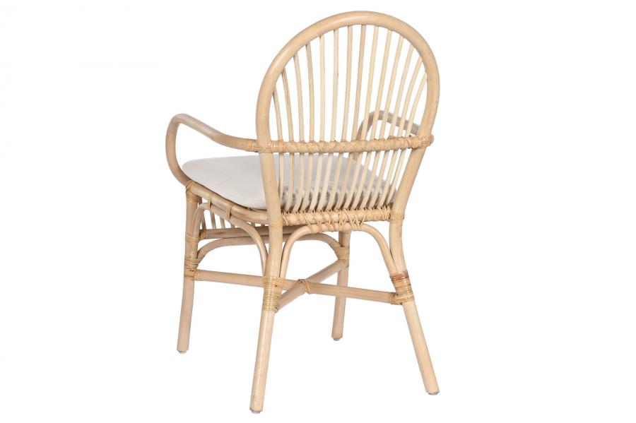 Silla Ratan 57X60X90 Con Cojin Natural Natural