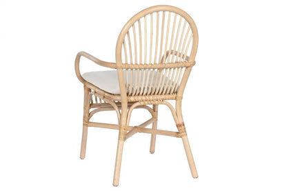 Silla Ratan 57X60X90 Con Cojin Natural Natural