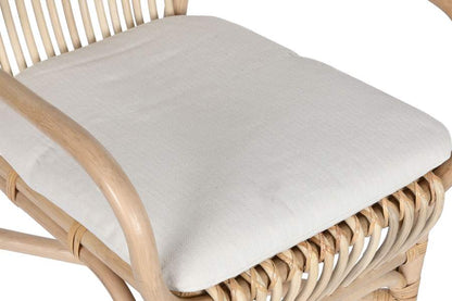 Silla Ratan 57X60X90 Con Cojin Natural Natural