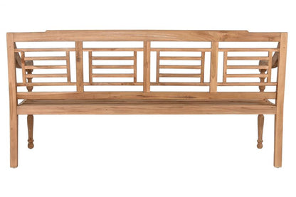 Banco Teca 200X65X101 Tallado Natural