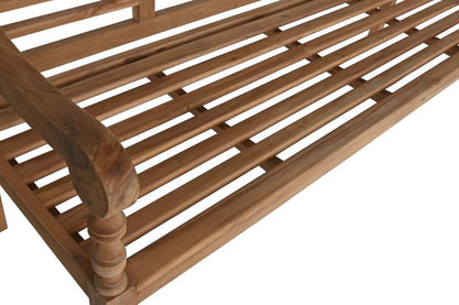 Banco Teca 200X65X101 Tallado Natural