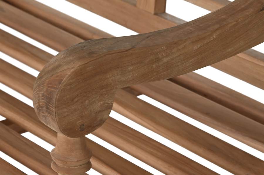 Banco Teca 200X65X101 Tallado Natural