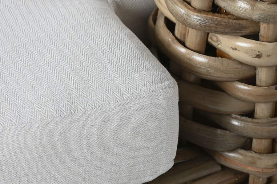 Cama Chill Out Ratan 153X153X65 Colchon Y 5Cojin