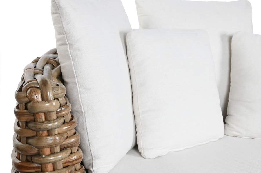 Cama Chill Out Ratan 153X153X65 Colchon Y 5Cojin