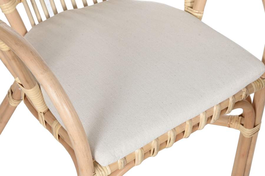 Mesa Set 3 Ratan 50X50X50 Y 2 Sillones Con Cojin