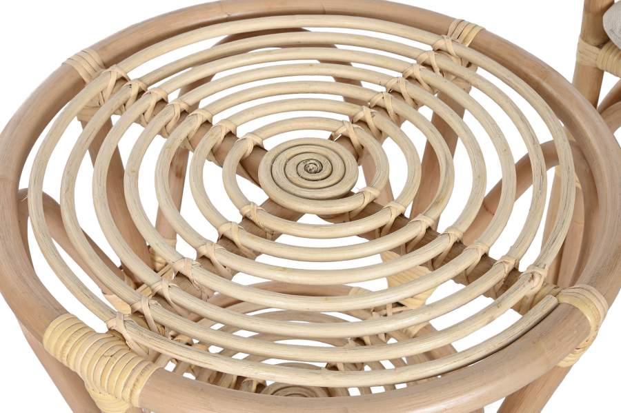 Mesa Set 3 Ratan 50X50X50 Y 2 Sillones Con Cojin