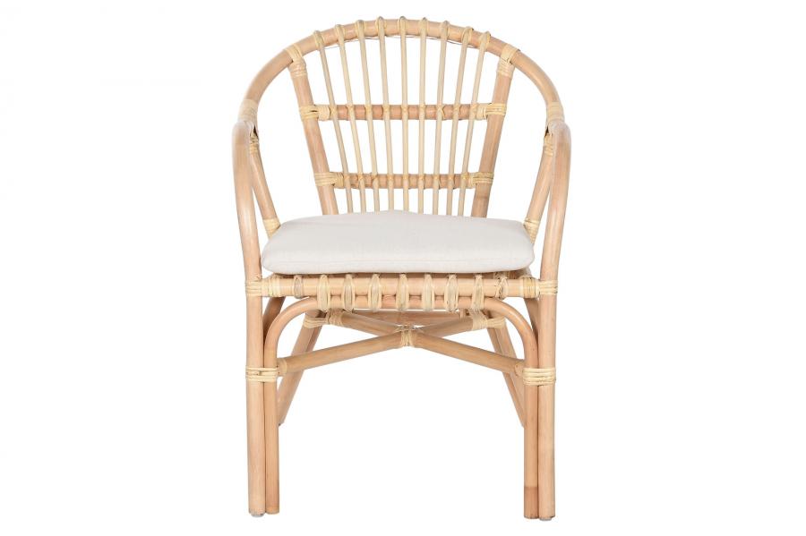 Mesa Set 3 Ratan 50X50X50 Y 2 Sillones Con Cojin