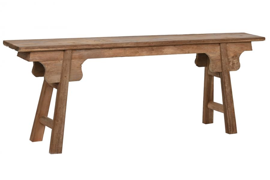 Banco Teca Reciclada 140X18X50 Natural