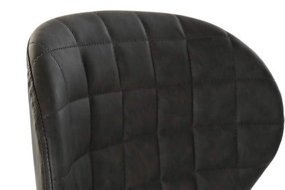 Taburete Pu Metal 47X50X110 110Cm Gris Oscuro